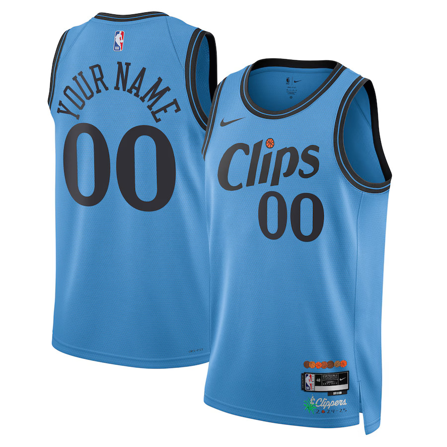 Men Los Angeles Clippers Nike Light Blue City Edition 2024-25 Custom Swingman NBA Jersey